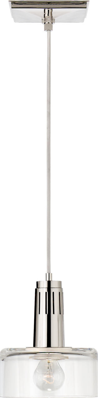 Iris Single Pendant | Polished Nickel | Clear Glass