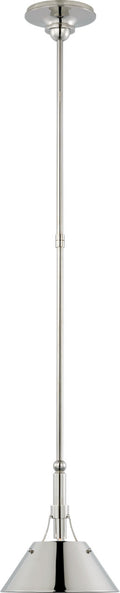 Turlington Small Pendant | Polished Nickel | Polished Nickel Shade