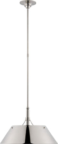 Turlington Large Pendant | Polished Nickel | Polished Nickel Shade