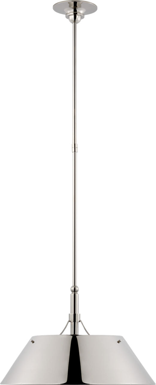 Turlington Large Pendant | Polished Nickel | Polished Nickel Shade
