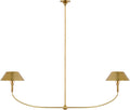 Turlington XL Linear Chandelier | Hand-Rubbed Antique Brass | Hand-Rubbed Antique Brass Shade