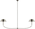 Turlington XL Linear Chandelier | Polished Nickel | Polished Nickel Shade