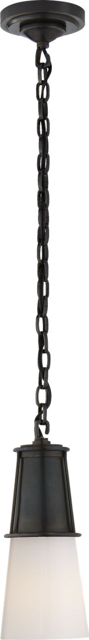 Robinson Small Pendant | Bronze | White Glass