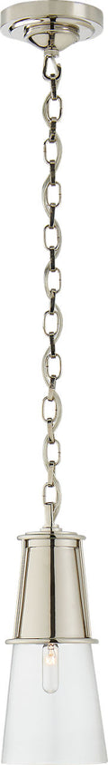Robinson Small Pendant | Polished Nickel | Clear Glass