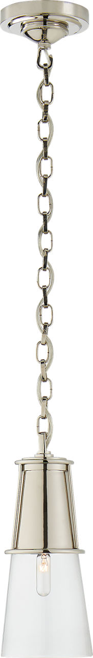 Robinson Small Pendant | Polished Nickel | Clear Glass