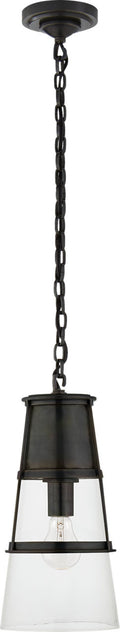 Robinson Medium Pendant | Bronze | Clear Glass