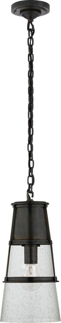 Robinson Medium Pendant | Bronze | Seeded Glass