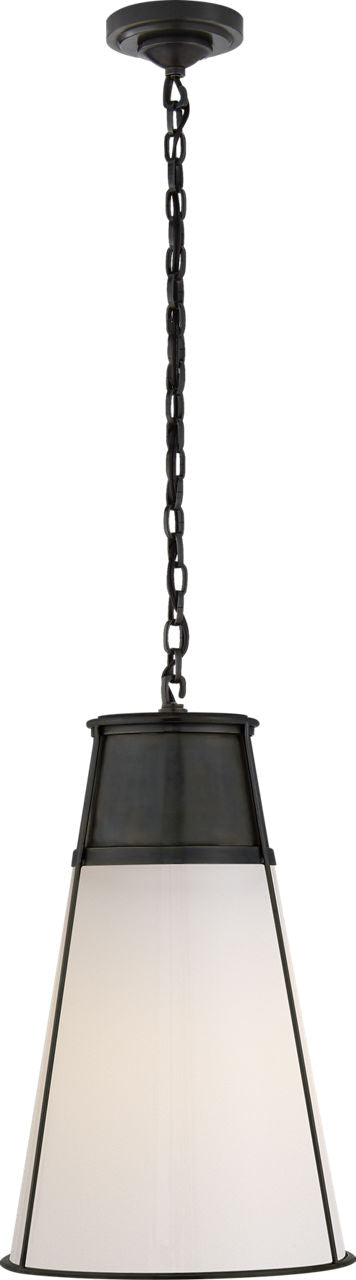 Robinson Large Pendant | Bronze | White Glass