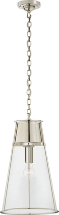Robinson Large Pendant | Polished Nickel | Clear Glass