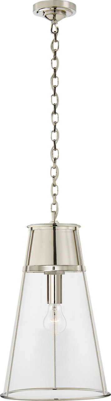 Robinson Large Pendant | Polished Nickel | Clear Glass