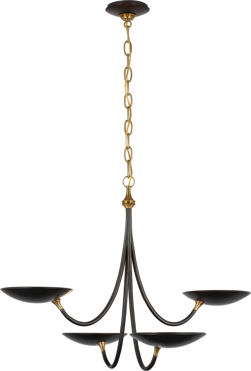 Keira Medium Chandelier | Bronze and Hand-Rubbed Antique Brass