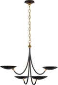 Keira Medium Chandelier | Bronze and Hand-Rubbed Antique Brass