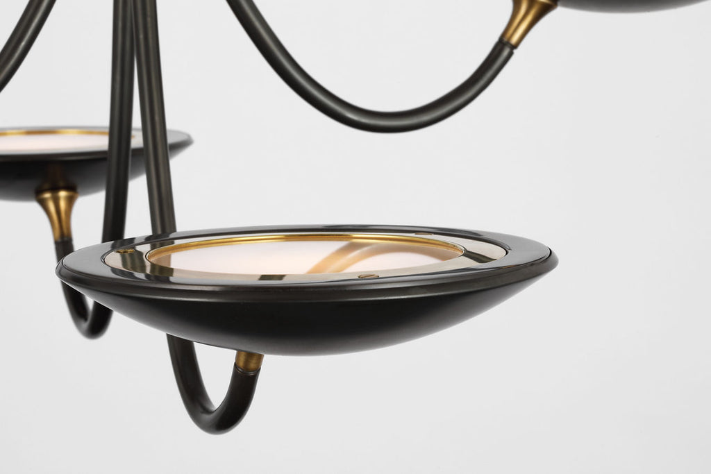 Keira Medium Chandelier | Bronze and Hand-Rubbed Antique Brass