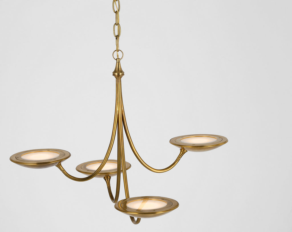 Keira Medium Chandelier | Hand-Rubbed Antique Brass