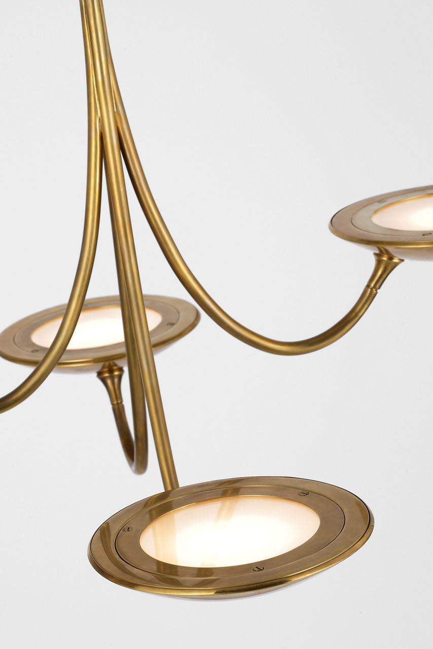 Keira Medium Chandelier | Hand-Rubbed Antique Brass