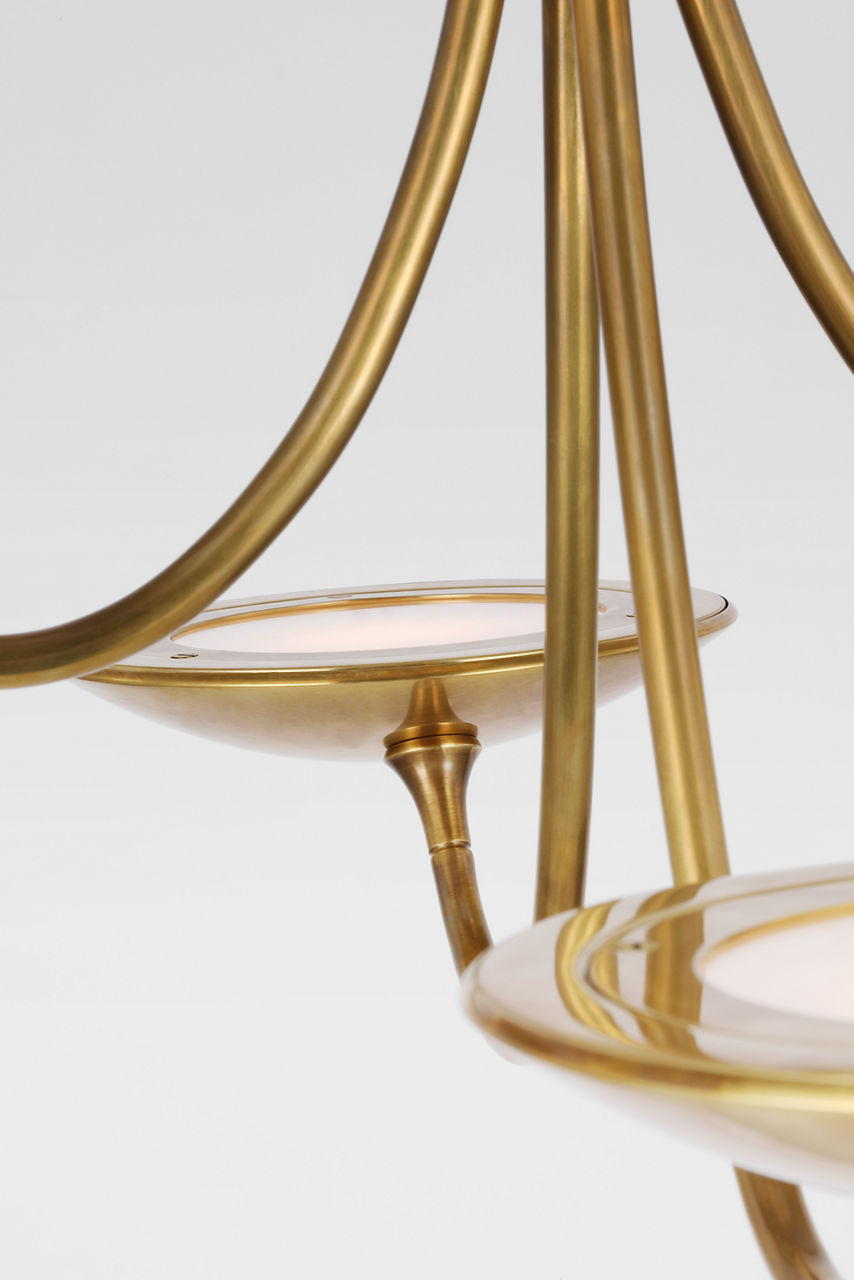 Keira Medium Chandelier | Hand-Rubbed Antique Brass