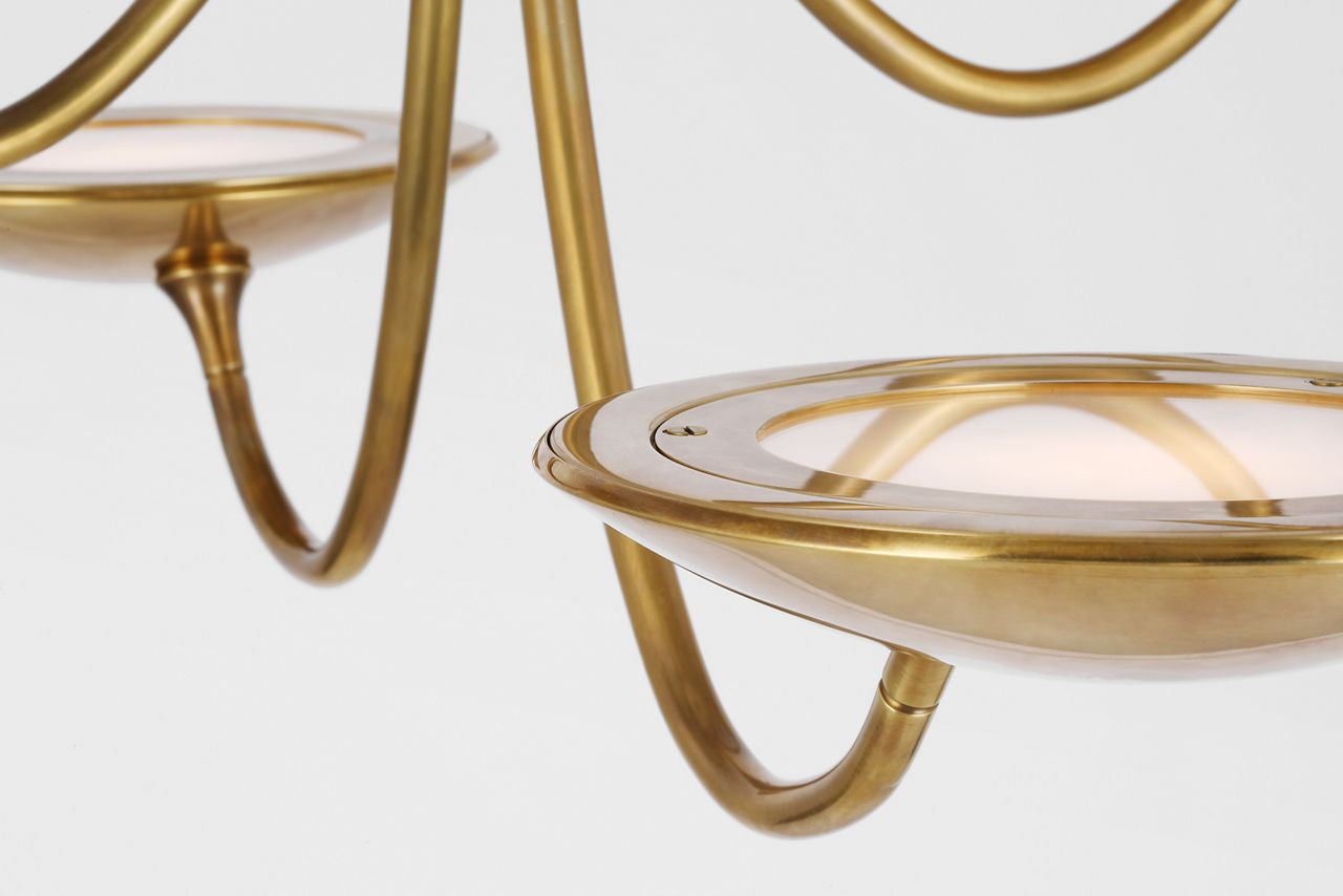 Keira Medium Chandelier | Hand-Rubbed Antique Brass