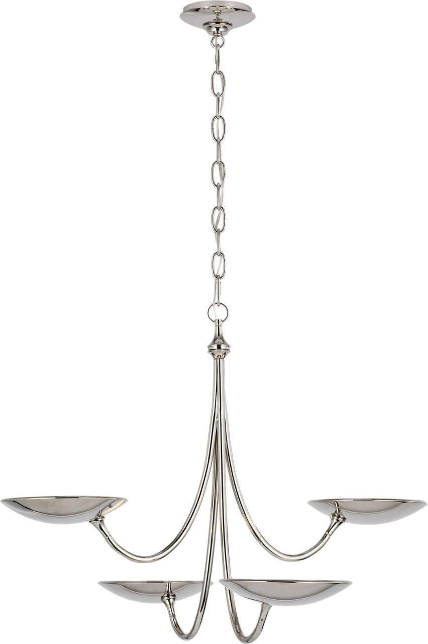 Keira Medium Chandelier | Polished Nickel