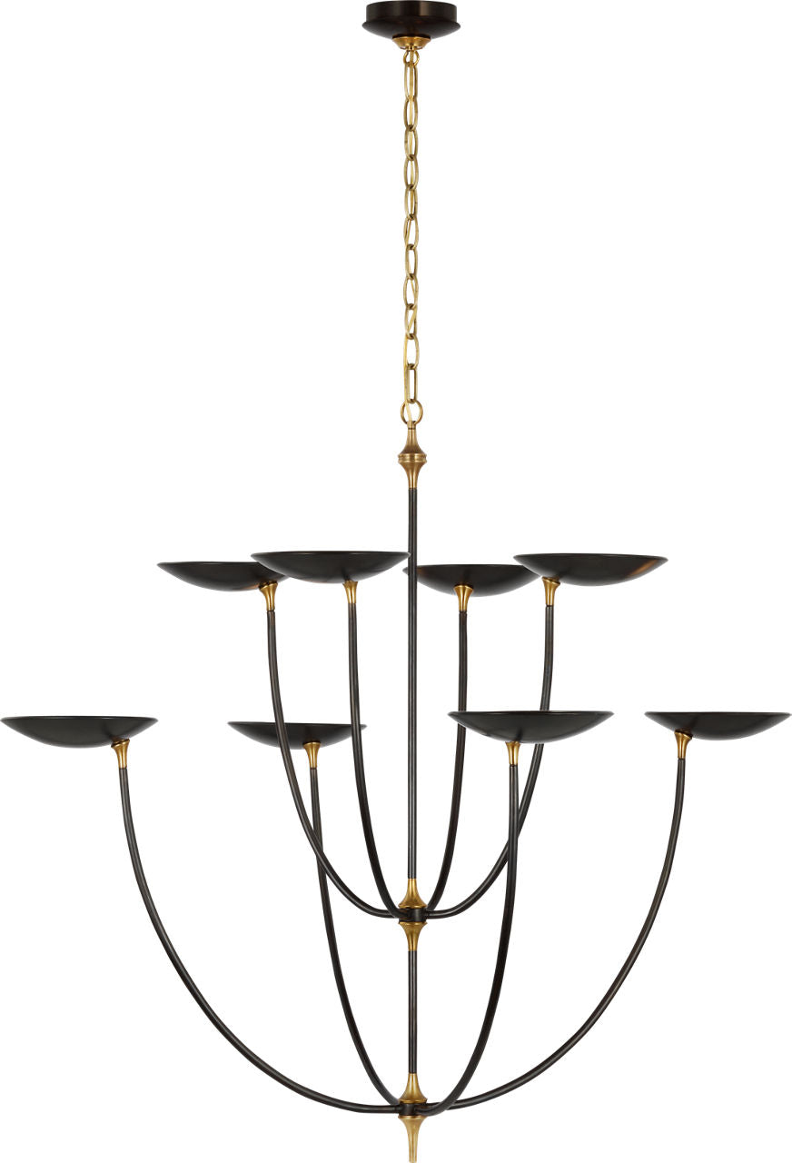 Keira XL Chandelier | Bronze and Hand-Rubbed Antique Brass