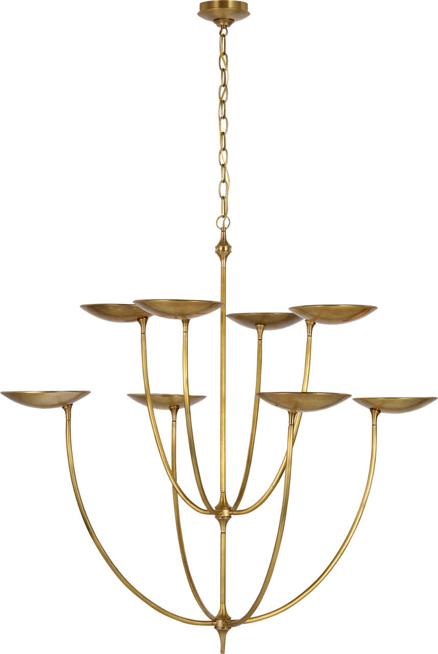 Keira XL Chandelier | Hand-Rubbed Antique Brass