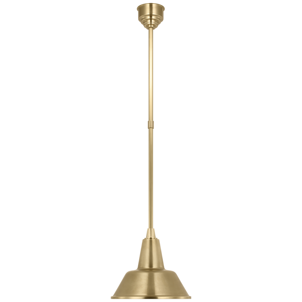 Academy Pendant | Hand-Rubbed Antique Brass | 12.5" Bowers Shade