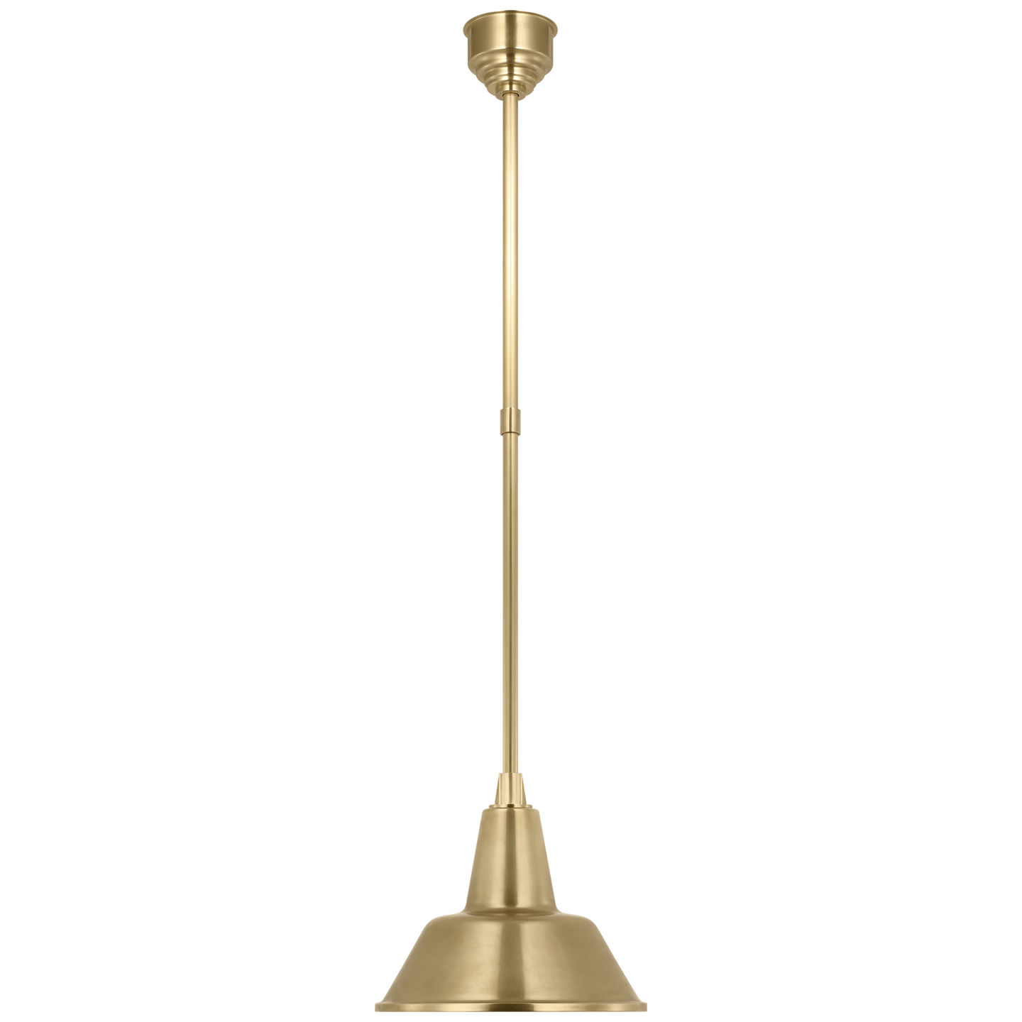 Academy Pendant | Hand-Rubbed Antique Brass | 12.5" Bowers Shade