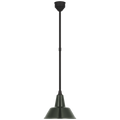 Academy Pendant | Matte Black | 12.5" Green Bowers Shade