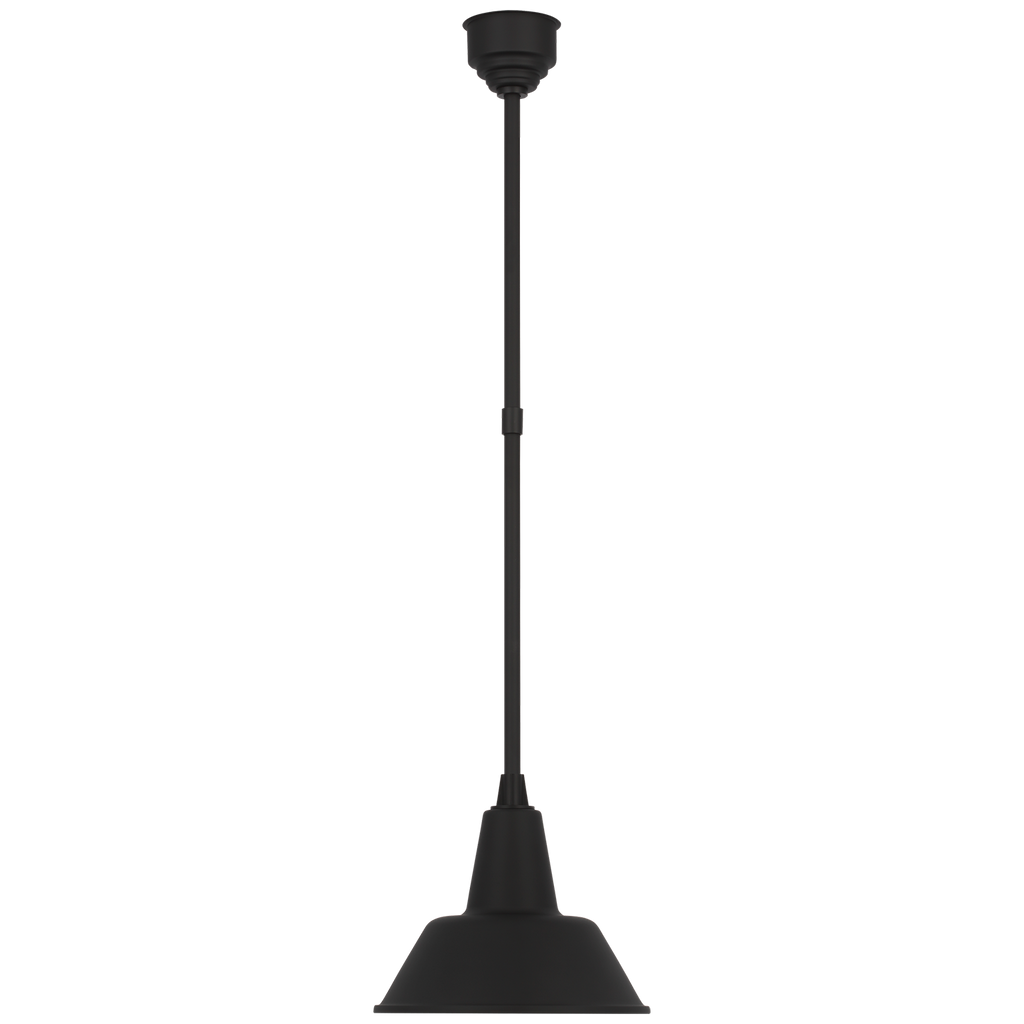Academy Pendant | Matte Black | 12.5" Bowers Shade