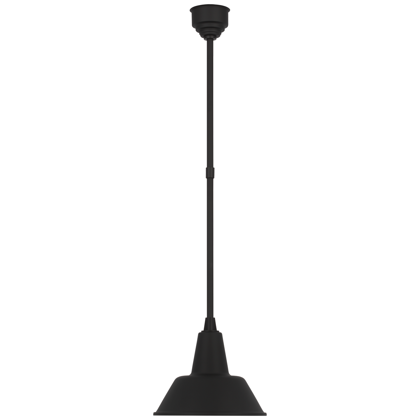 Academy Pendant | Matte Black | 12.5" Bowers Shade