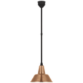Academy Pendant | Matte Black | 12.5" Soft Copper Bowers Shade