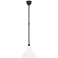 Academy Pendant | Matte Black | 12.5" White Bowers Shade