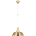 Academy Pendant | Hand-Rubbed Antique Brass | 16" Bowers Shade