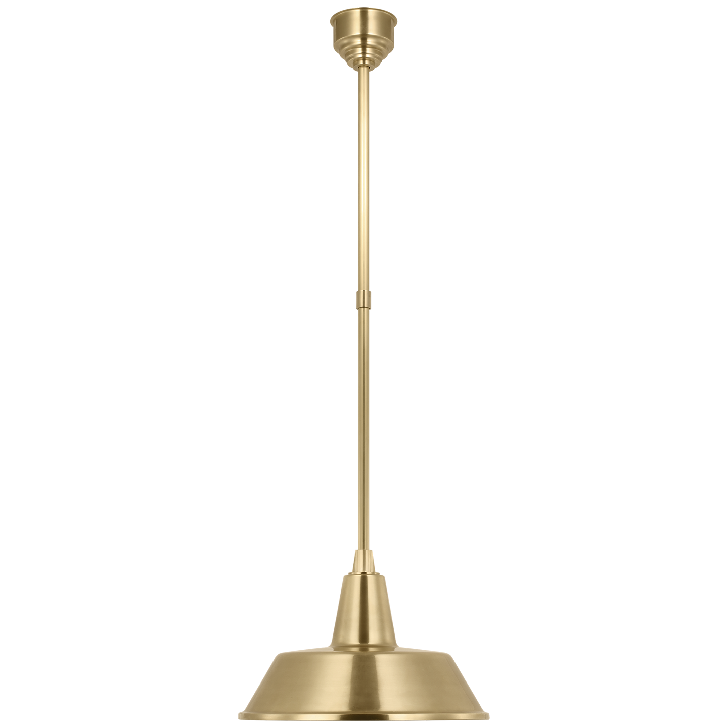 Academy Pendant | Hand-Rubbed Antique Brass | 16" Bowers Shade