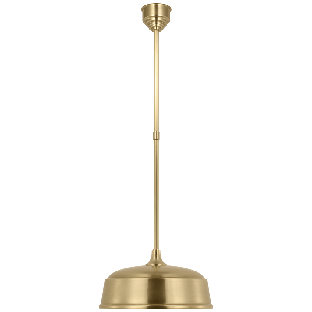 Academy Pendant | Hand-Rubbed Antique Brass | 16" Rockhouse Shade