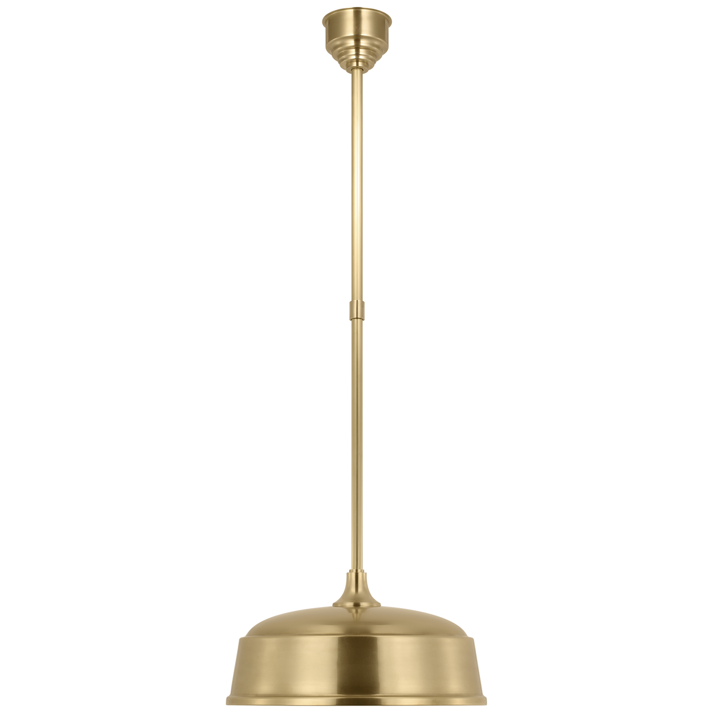 Academy Pendant | Hand-Rubbed Antique Brass | 16" Rockhouse Shade