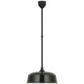 Academy Pendant | Matte Black | 16" Green Rockhouse Shade