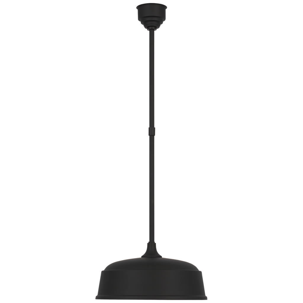 Academy Pendant | Matte Black | 16" Rockhouse Shade