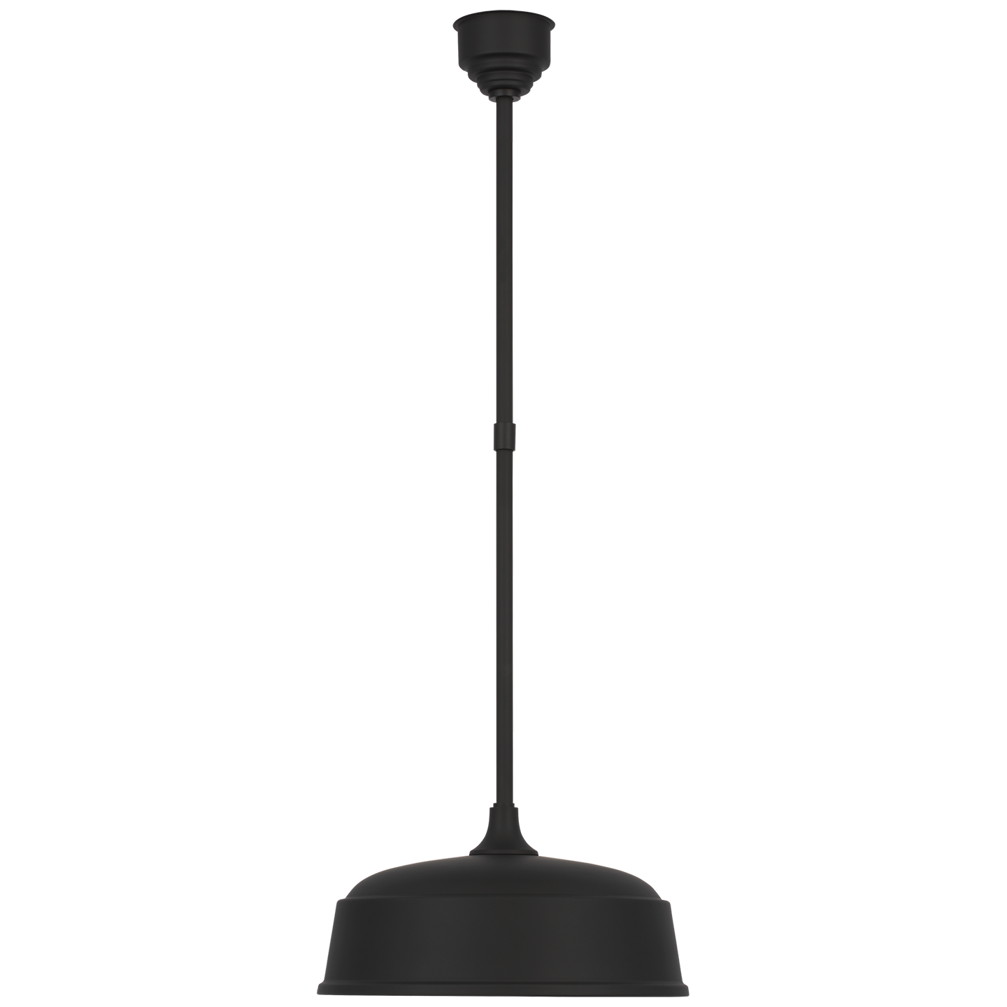 Academy Pendant | Matte Black | 16" Rockhouse Shade