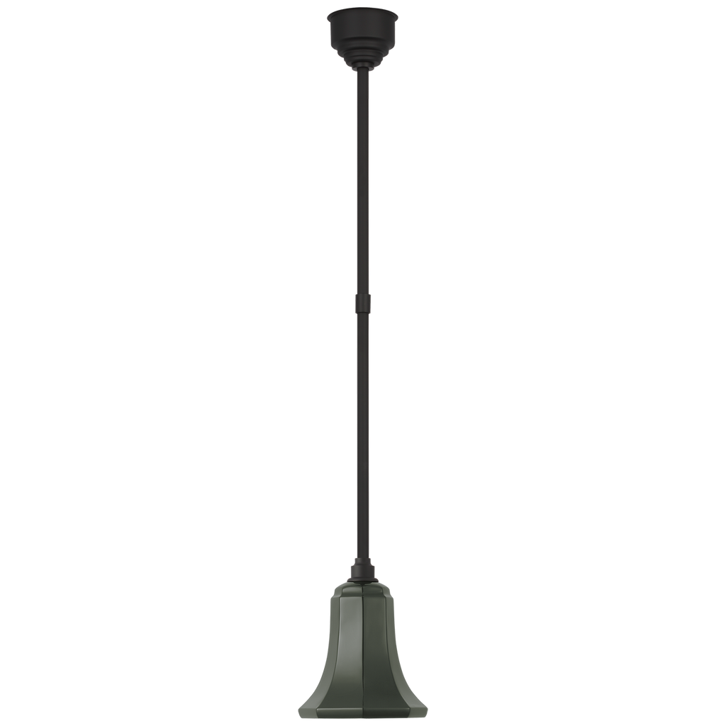 Academy Pendant | Matte Black | 7.5" Green Savannah Shade