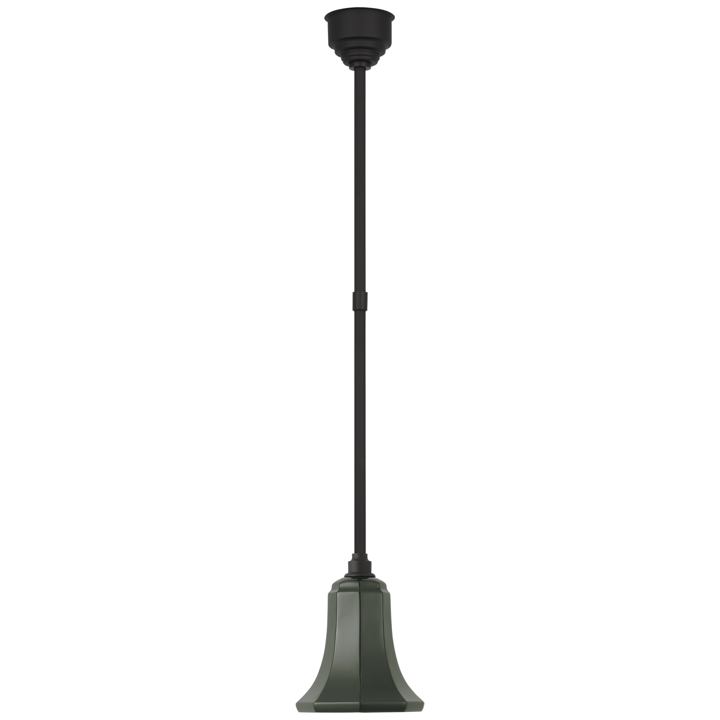 Academy Pendant | Matte Black | 7.5" Green Savannah Shade