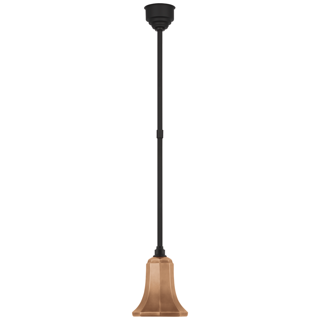 Academy Pendant | Matte Black | 7.5" Soft Copper Savannah Shade