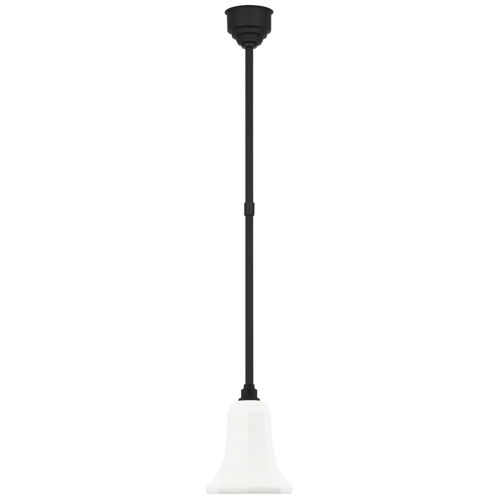 Academy Pendant | Matte Black | 7.5" White Savannah Shade