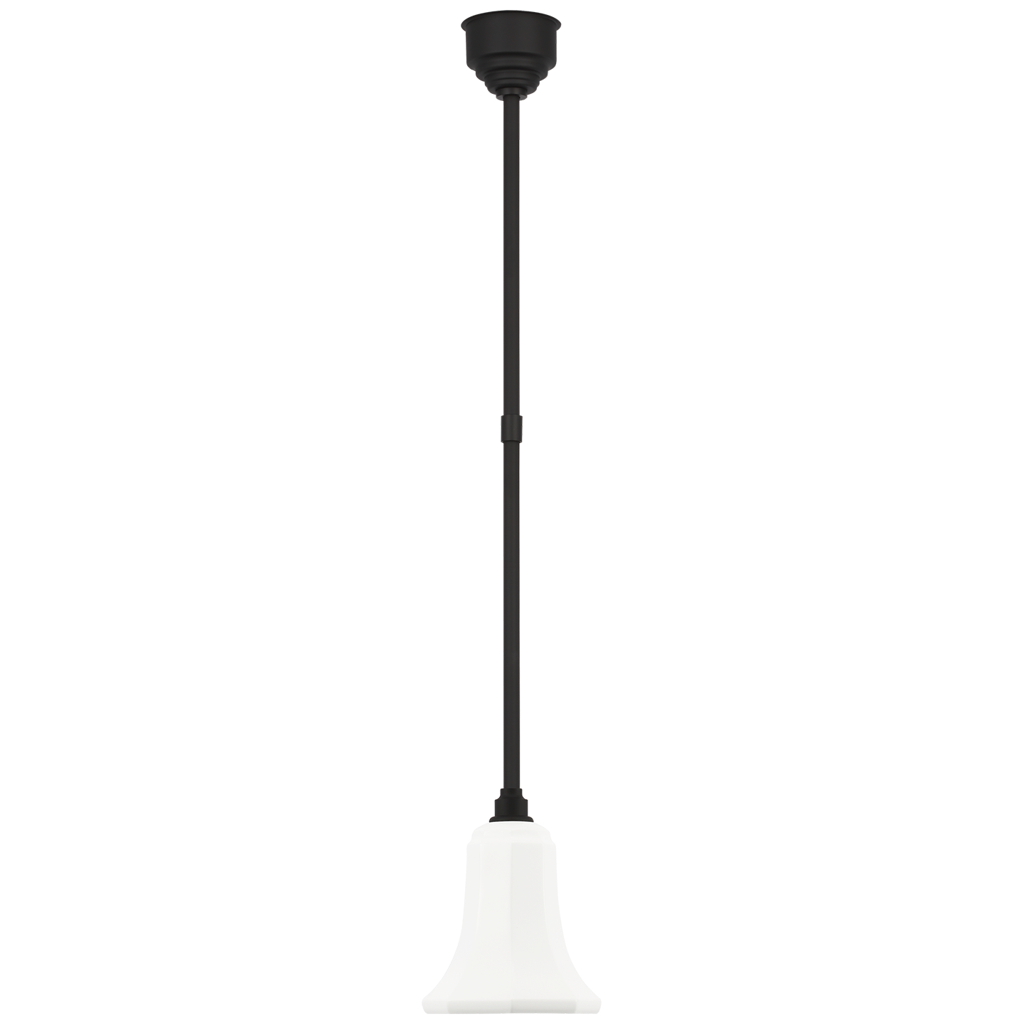Academy Pendant | Matte Black | 7.5" White Savannah Shade