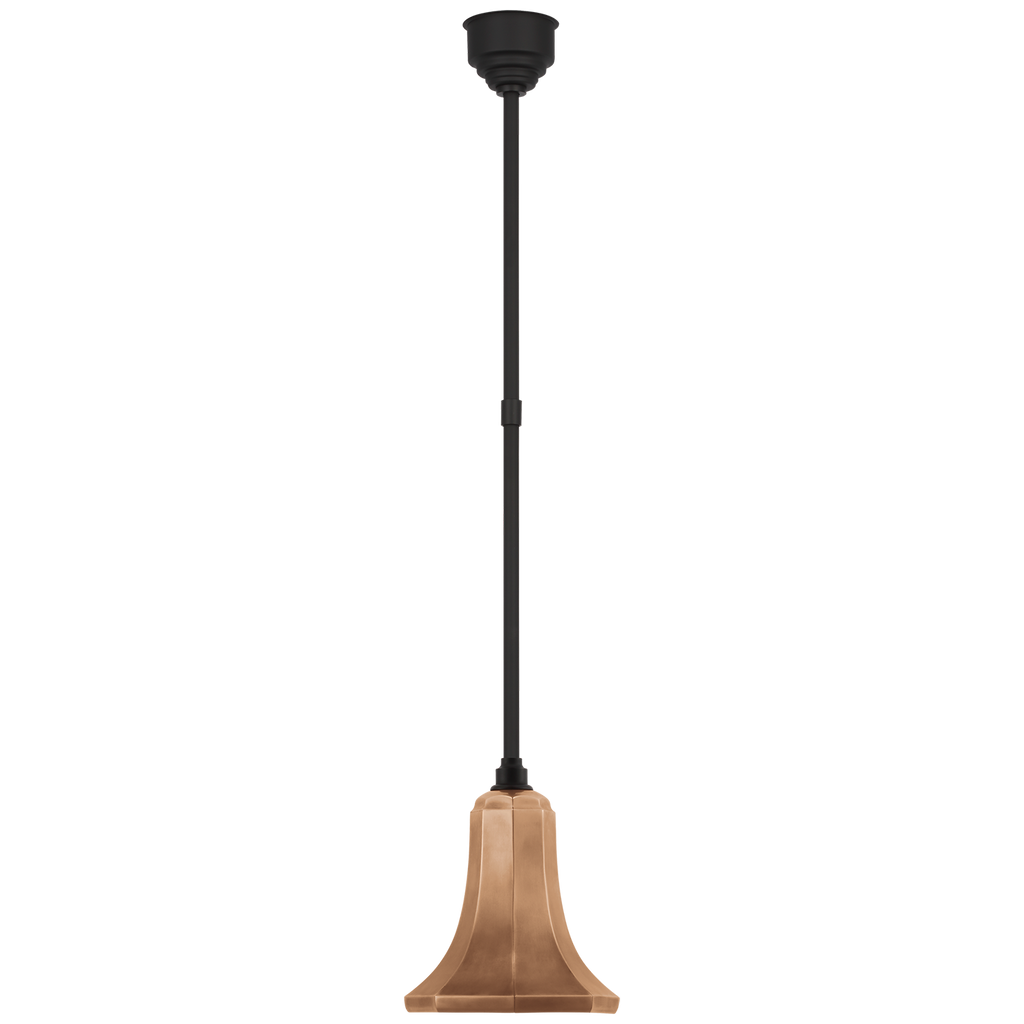 Academy Pendant | Matte Black | 9.25" Soft Copper Savannah Shade