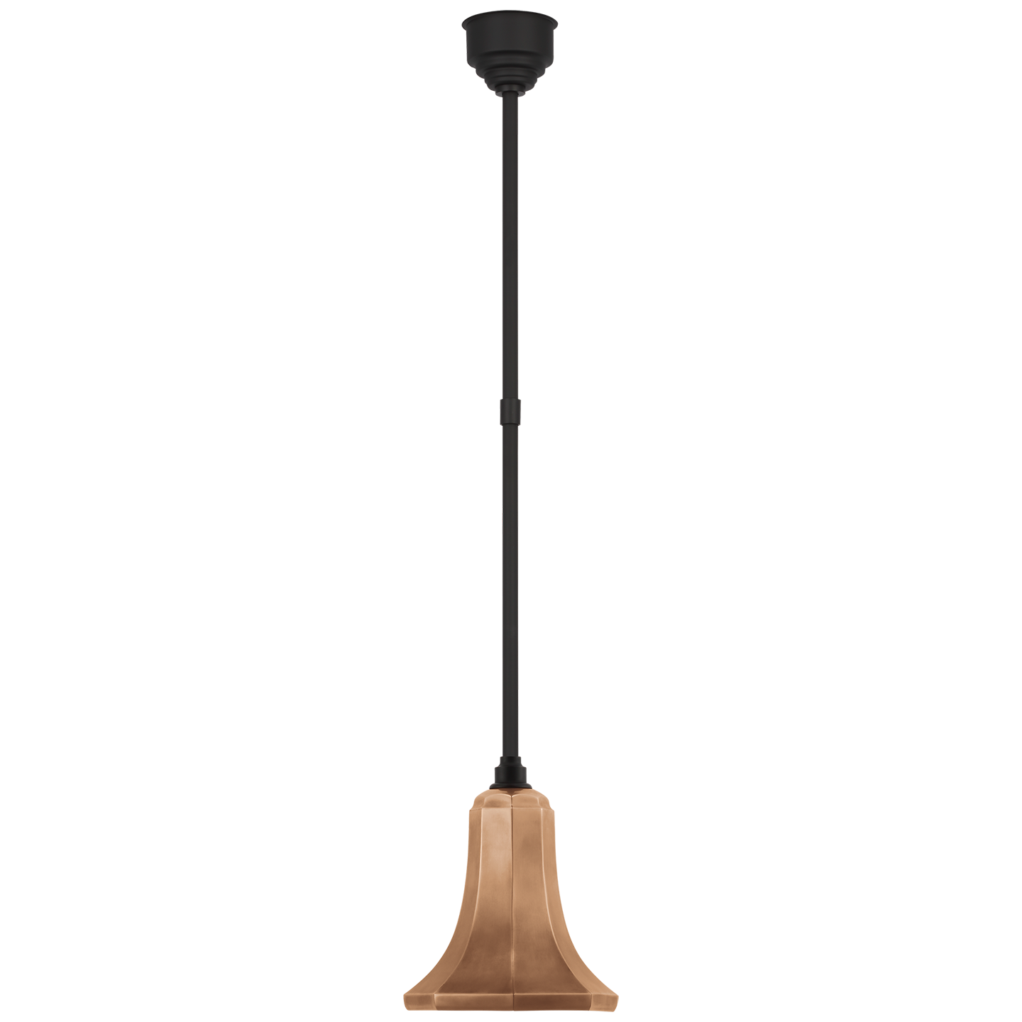 Academy Pendant | Matte Black | 9.25" Soft Copper Savannah Shade