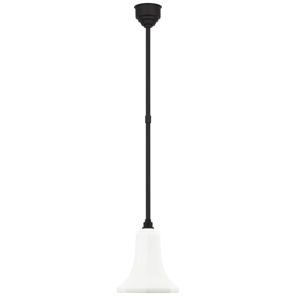 Academy Pendant | Matte Black | 9.25" White Savannah Shade