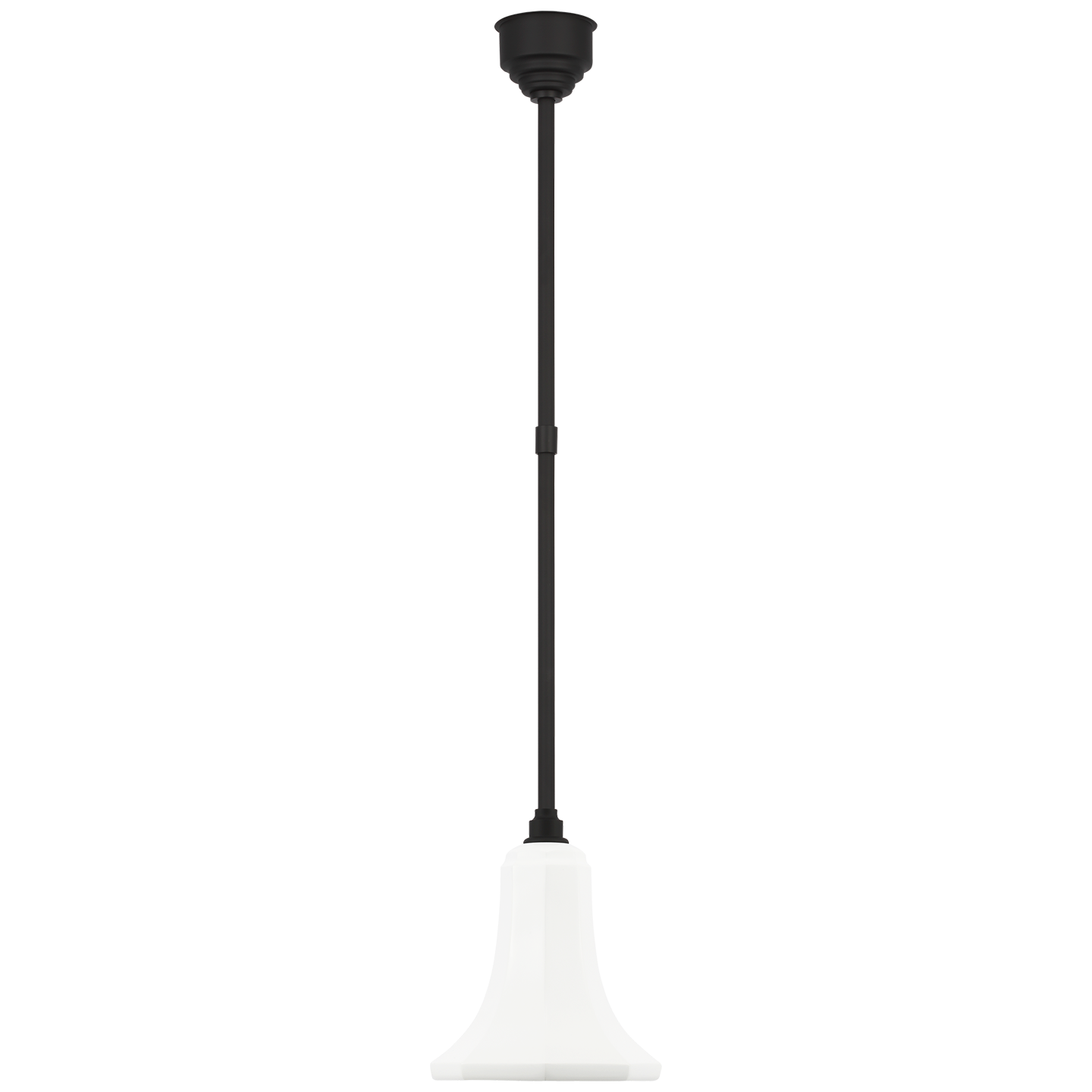 Academy Pendant | Matte Black | 9.25" White Savannah Shade