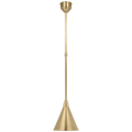Academy Pendant | Hand-Rubbed Antique Brass | 9" Conical Savannah Shade