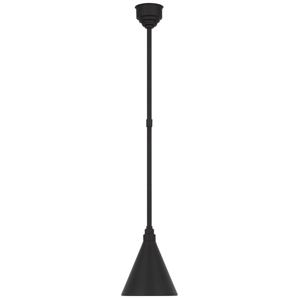 Academy Pendant | Matte Black | 9" Conical Savannah Shade