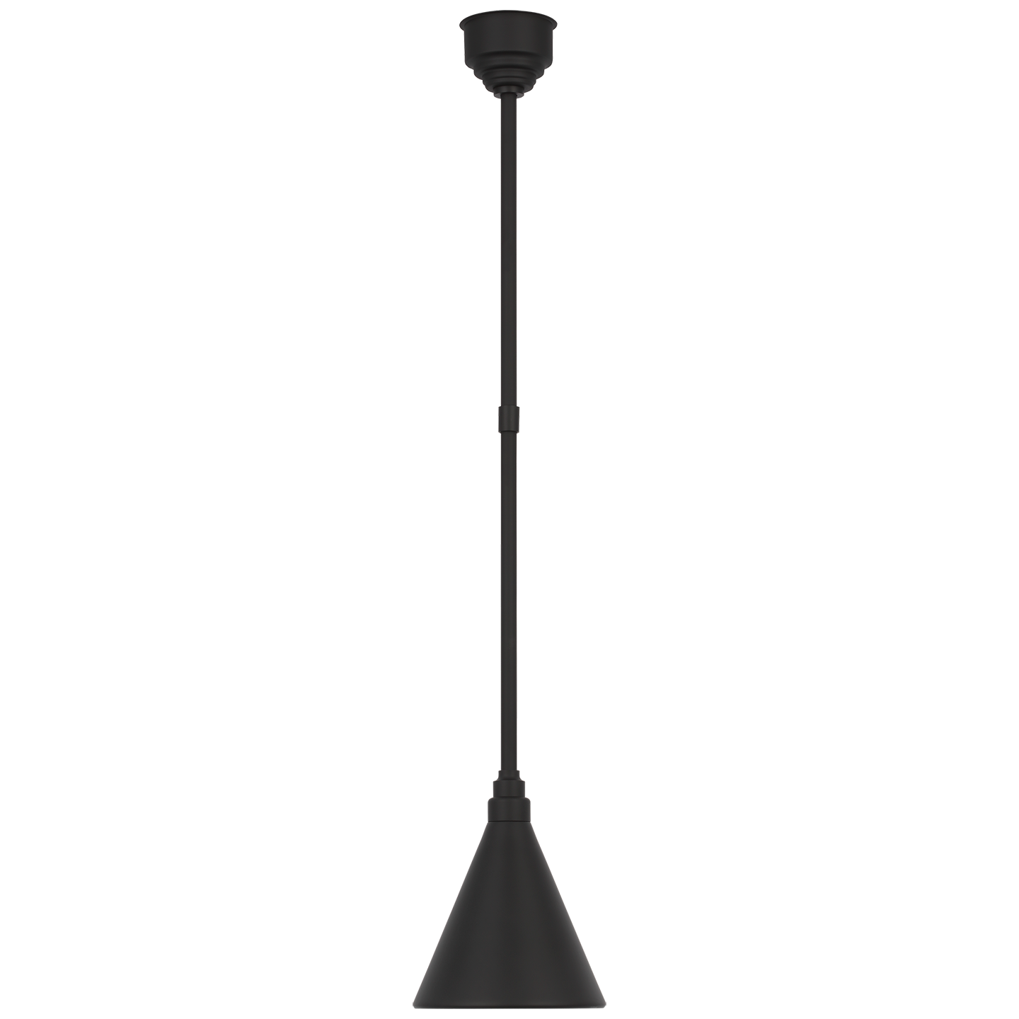 Academy Pendant | Matte Black | 9" Conical Savannah Shade